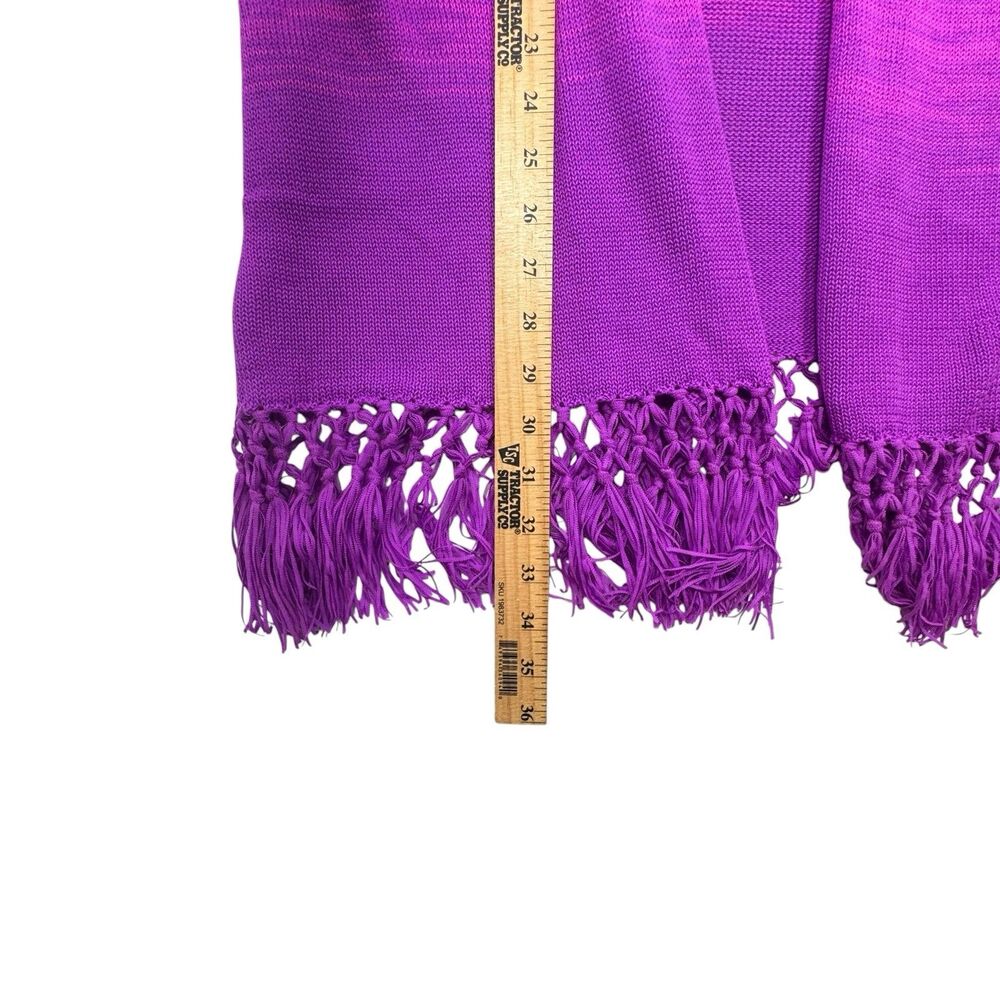 LILLY PULITZER Tatum Cardigan MARBLED OMBRE ORCHID OASIS Fringe XXL 2XL NWT - Picture 10 of 11